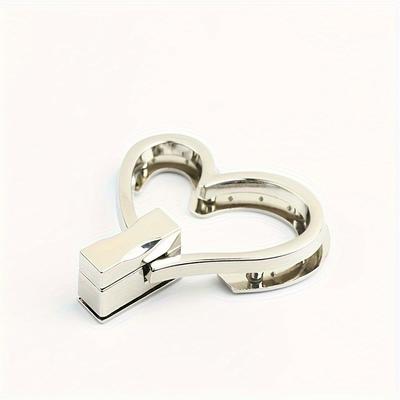 TEMU A Heart-shaped Lock, A Small Square Bag Lock , A Heart-shaped Lock For Bags, 5 Golden Lock Buckles For Bags, Lock Buckles For Handbags Accessories. Image