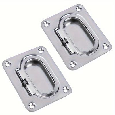 TEMU Marinexplore 2pcs Stainless Steel Floor Picks - Durable Yacht & Ship Hardware Accessories, Silvery, Marinexplore Image