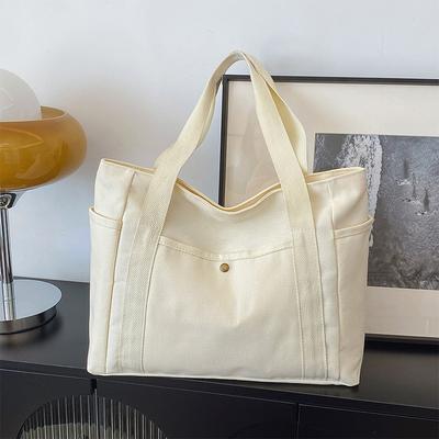TEMU Large Capacity Tote Bag, Solid Color Shoulder Bag, Women's Casual Handbag And Wallet, Suitable For Commuting, Multiple Occasions, School, Shopping, Travel Image