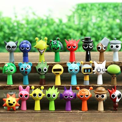 TEMU 6pcs/24pcs Sprunki Rhythm Box Series Decoration Pvc Material Unique Gift For Holiday Home Decoration Image