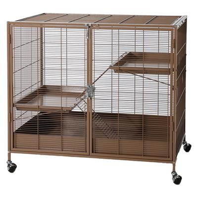 TIAKI Kleintierkäfig Étagère caramel Hauptkäfig 93,5x63x84cm Kleintier