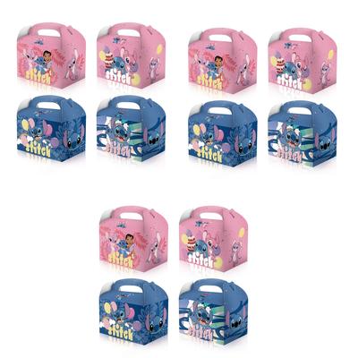 TEMU 12pcs Stitch Party Boxes - Hawaiian-themed Gift Bags With Stitch & Designs, Birthdays, Weddings, And , Festive Gift Wrapping | Design | Durable Gift Boxes, Stitch Party Supplies Image