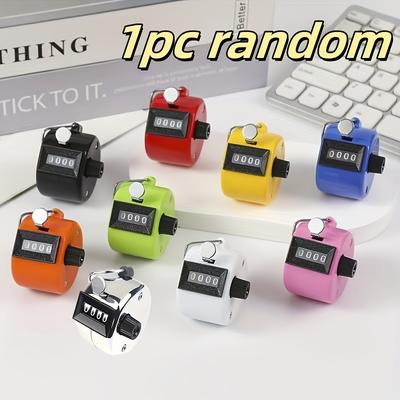 TEMU 1pc Silvery 4-digit Handheld Metal Counter For Precise Knitting , Loop & Row Counting - Ideal For Crochet & Crafts Image