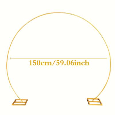 TEMU 1pc Mzyi. Golden Half- Balloon Arch Stand, For Anniversary, Birthday, Wedding , Bridal Shower, Graduation, Christmas, Valentine's Day, Holiday Decorations - Sizes Image