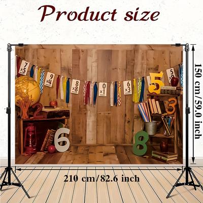 TEMU 1pc, Back To School Classroom Scene Vinyl Backdrop, Photo Background, Universal Holiday Wall Hanging, Entryway & Room Decor, No Electricity Needed, Clear & Smooth Material Image