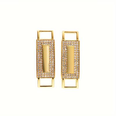 TEMU A Pair Of Lace Buckles Inlaid With Zirconia Luxury Fashion Alloy, Diy Accessories For Fashion Shoes Image