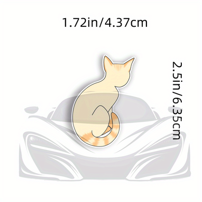TEMU Flame Point Cat Waterproof Vinyl Window Bumper Sticker Decal Image