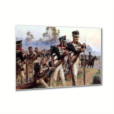 TEMU 1pc Historical War Uniform Soldiers Canvas Art Print, Landscape Wall Decor Poster For Modern Home Decoration Image