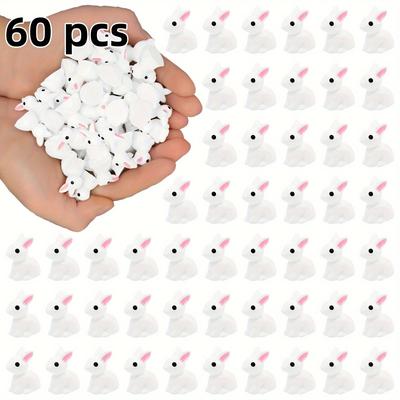 TEMU 60-pack Statues, Abs Plastic Figurines For Fairy Garden Decoration, Micro Landscape Ornaments, Duck Doll House Accessories, Ideal For Diy Crafts And Cake Decorating Image