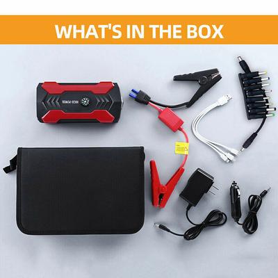 TEMU Portable Car Jump Starter Device Power Bank Car Charger Emergency 10000mah 12v Booster Starting Jump Starter Home Car Christmas Gift Image