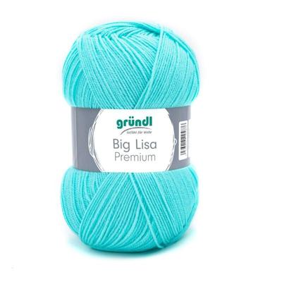 Wolle Big Lisa Premium uni 250 g türkis Handarbeit - Gründl Image