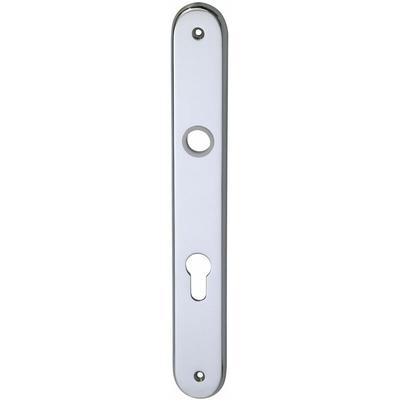 Haustür - Langschild elegant 22, PZ88, Ansatz 16 mm, Messing verchr önorm Image
