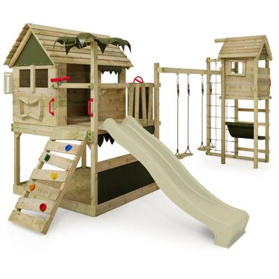FATMOOSE Spielturm Klettergerüst TikaTaka mit Rutsche & TowerSwing, Kletterturm mit Sandkasten, Image