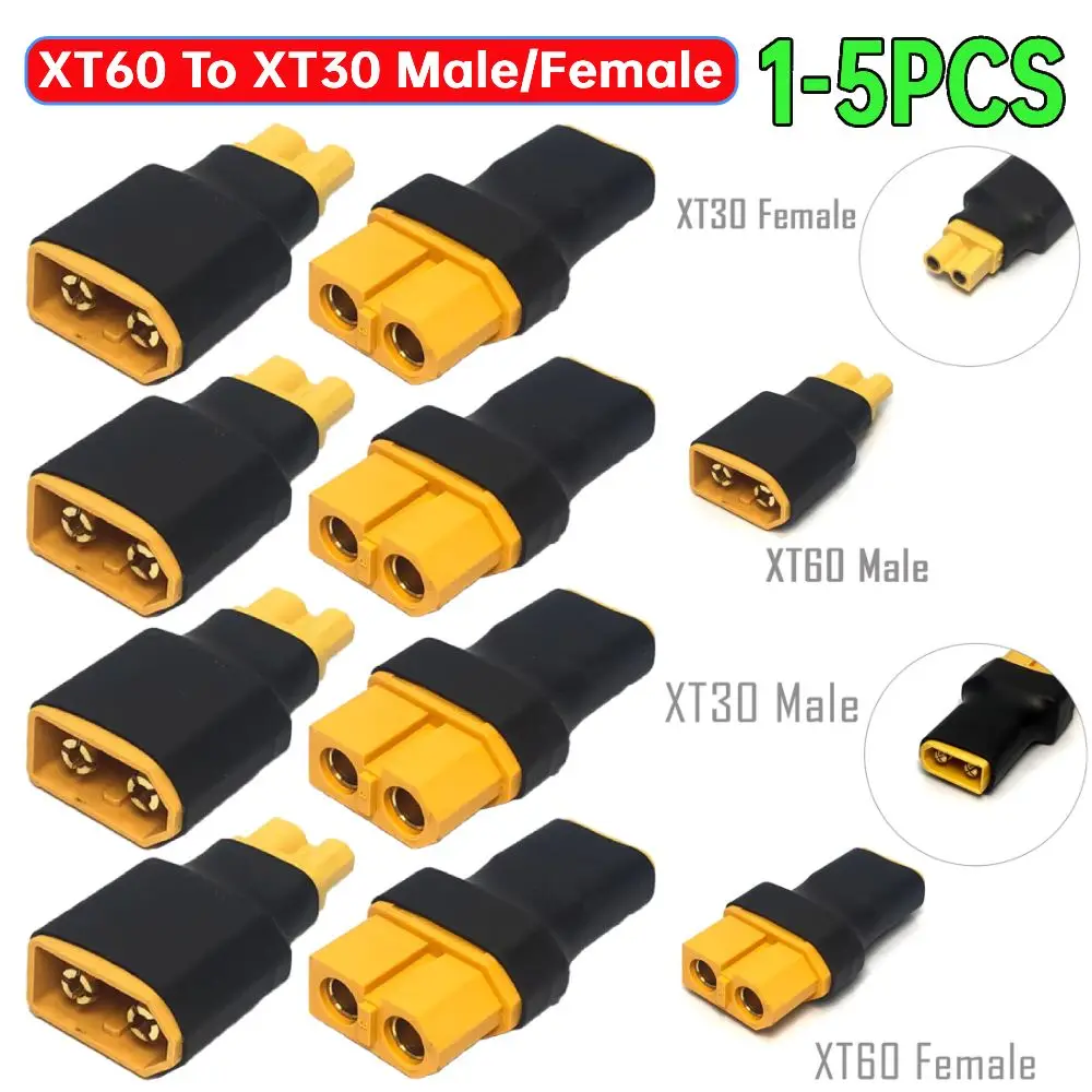 1-5PCS XT60H Männlich Weiblich Rundstecker Stecker Kunststoff Parallel Adapter XT60 Zu XT30 Parallel Stecker RC Teile stecker Konverter Image