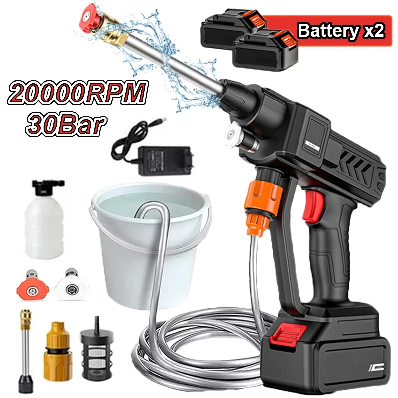 30BAR 700W kabellose Hochdruck-Autowaschwasser-Käuferpistole Garten elektrische Waschmaschine für Makita-Akku