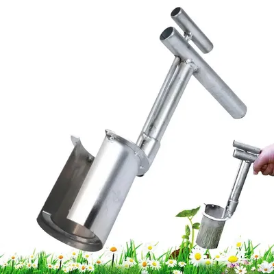 Plant Bulb Planter Tool Plant And Fruit Tree Seedling Transplanter Carbon Steel Seed Planting Tool Soil Sampler Lawn Aerator