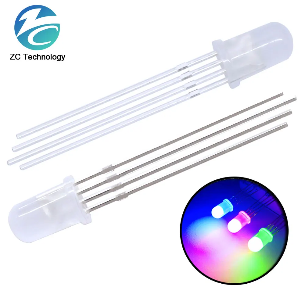 20Pcs Multicolor 4pin 5mm RGB Led-Diode Licht Lampe Tricolor Runde Gemeinsame Anode LED F5 Licht Emittierende Diode rot Grün Blau Image