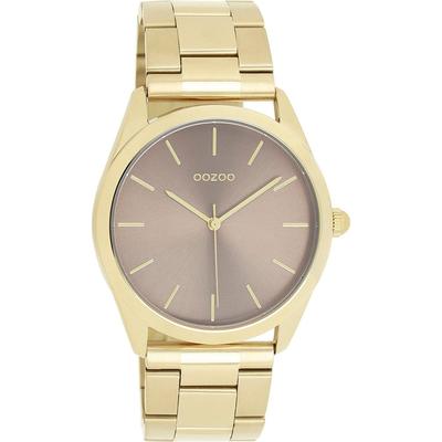 Quarzuhr OOZOO, gold (goldfarben, beige), Armbanduhren, Herren, Armbanduhr, Damenuhr, Herrenuhr, Edelstahlarmband, analog Image