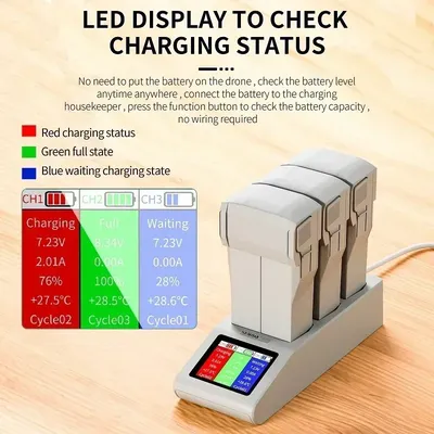 Batterie Ladegerät Flug Batterie Für Mini 3/Mini 3 Pro Digital Display Ladegerät Schnelle Lade Hub Für DJI Mini 4 pro Zubehör