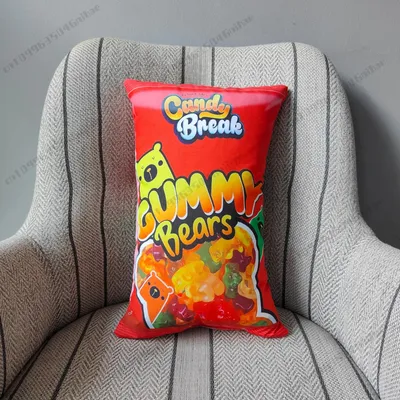 Lustige Lebensmittel Gummibärchen Süßigkeiten Kissenbezug Schlafzimmer Kissenbezug Sofa Kissenbezug Image