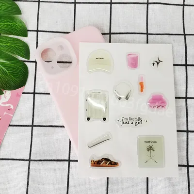 Beliebte individuelle Handyhülle, Kuppel-Epoxid-Aufkleber, personalisiertes Harzetikett, dekoratives Kristallgel-Logo, Gelee, niedliche DlY-Formen, Kawaii Image