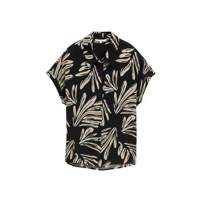 TOM TAILOR DENIM Damen Bluse aus Viskose, schwarz, Gemustert, Gr. XS Image