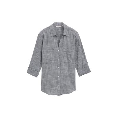 TOM TAILOR Damen Bluse mit Brusttaschen, blau, Uni, Gr. 38 Image