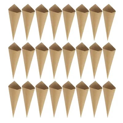 120 Pcs Ties Nut Pod Paper Candy Cones Vintage Flower Bouquet Confetti Petal Covers for Women