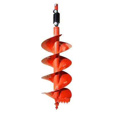GardenTrax Double Spiral Earth Auger Spiral Drill Bit 10” x 36”, Post Hole Digger with 7/8" Drive