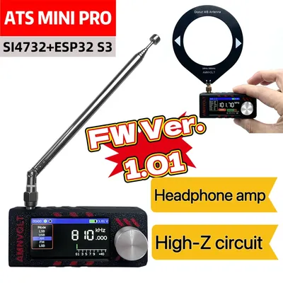 Upgraded Version AMNVOLT ATS MINI PRO SI4732 Full Band DSP Radio, Pocket Receiver, FM AM MW SW SSB,