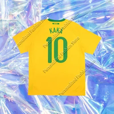 Fan Version Brazil 2010 Home No. 10 Jersey 3D Printing Breathable and Comfortable Outdoor Sports
