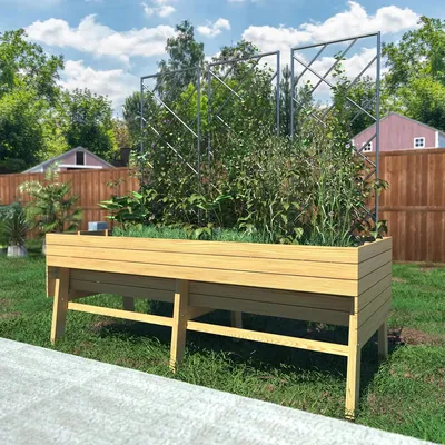 Raised Garden Bed 6 x 3 x 2FT, Raised Garden Beds Outdoor with 6 Legs, Detachable Liner, Garden Bed