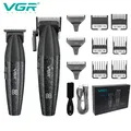 VGR tondeuse homme tondeuse cheveux hommes tondeuse tondeuse barbe homme Tondeuse à cheveux Professionnelle Tondeuse Sans fil Barbier 9000 tr/min Rechargeable Machine de coupe de cheveux Métal