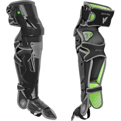 All Star MVP-Pro Adult Baseball Catcher's Leg Guards - Re-Packaged Black/Graphite