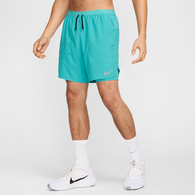 Nike Stride Men's Dri-FIT 18cm (approx.) 2-in-1 Running Shorts - Green - Polyester