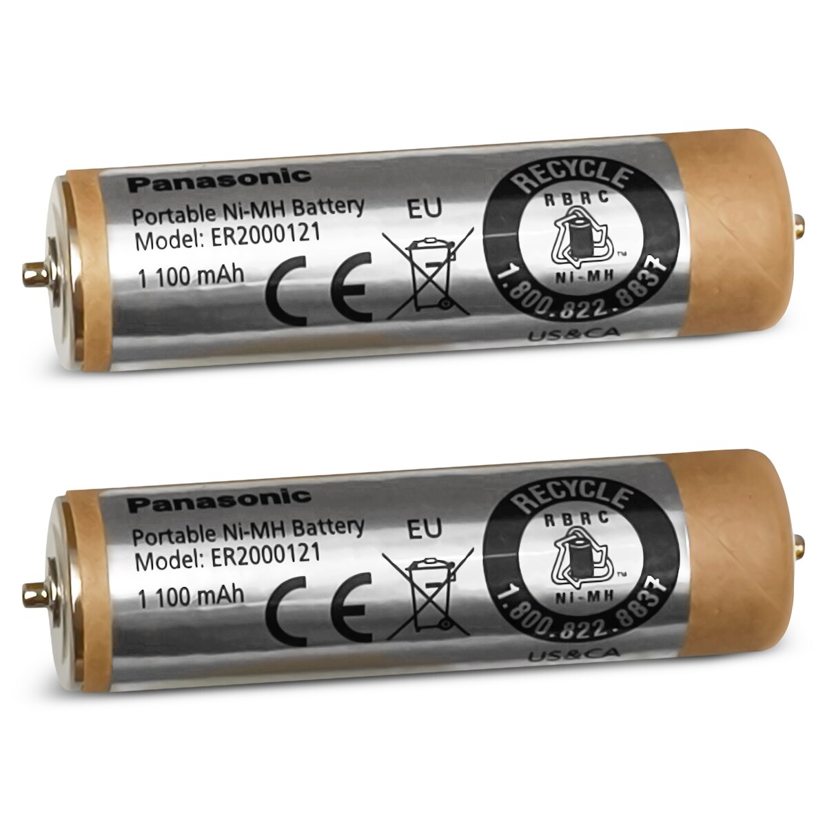 Panasonic WER160L2506 Akku Set 2 Stück für Haarschneider ER160 ER1610 Image