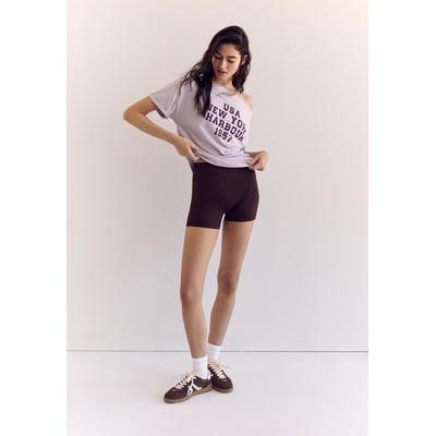 Stradivarius Basic seamless shorts Brown XS