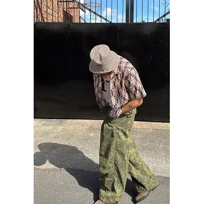 Ayker Camo Baggy Trousers - Green 32W 32L at Urban Outfitters