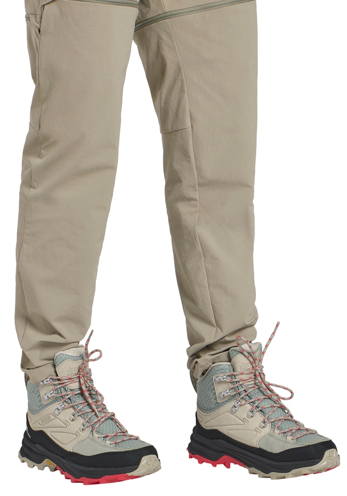 Wanderschuh JACK WOLFSKIN "CYROX TEXAPORE MID W", Damen, Gr. UK 8,5 - EU 42,5, Normalschaft, grün (mint, leaf), Obermaterial: Synthetik; Obermaterial 2: Textilmaterial; Futter: Polyester, Schuhe Wanderschuh