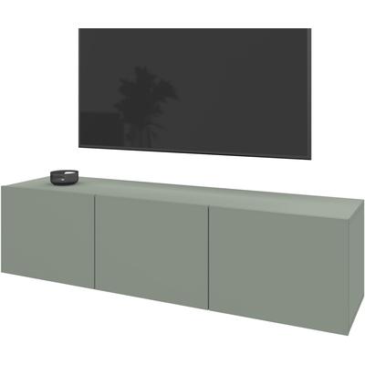 Lowboard BORCHARDT MÖBEL "Sophia", grün (salbei), H:35cm T:35cm, Spanplatte, Sideboards, Breite 139 cm mit 3 Türen, stehend und hängend Image