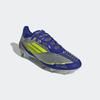 Fußballschuh ADIDAS PERFORMANCE "F50 PRO MESSI FG", Gr. 42, silber metallic, solar gelb, lucid blau, Synthetik, Textil, sportlich, Schuhe