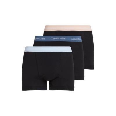Trunk "TRUNK 3PK", Herren, Gr. XL (54), b, vint ind, mln frenzy, h blau wbs, Jersey, Obermaterial: 95% Baumwolle, 5% Elasthan, CALVIN KLEIN UNDERWEAR, körpernah, Unterhosen, mit Calvin Klein Logo-Elastikbund (3 Stück) Image