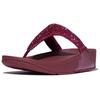 Zehentrenner FITFLOP "LULU CRYSTAL", Damen, Gr. 36, rot, Textil, Glitzer, modisch, Schuhe, Sandale, Pantolette mit Schmucksteine