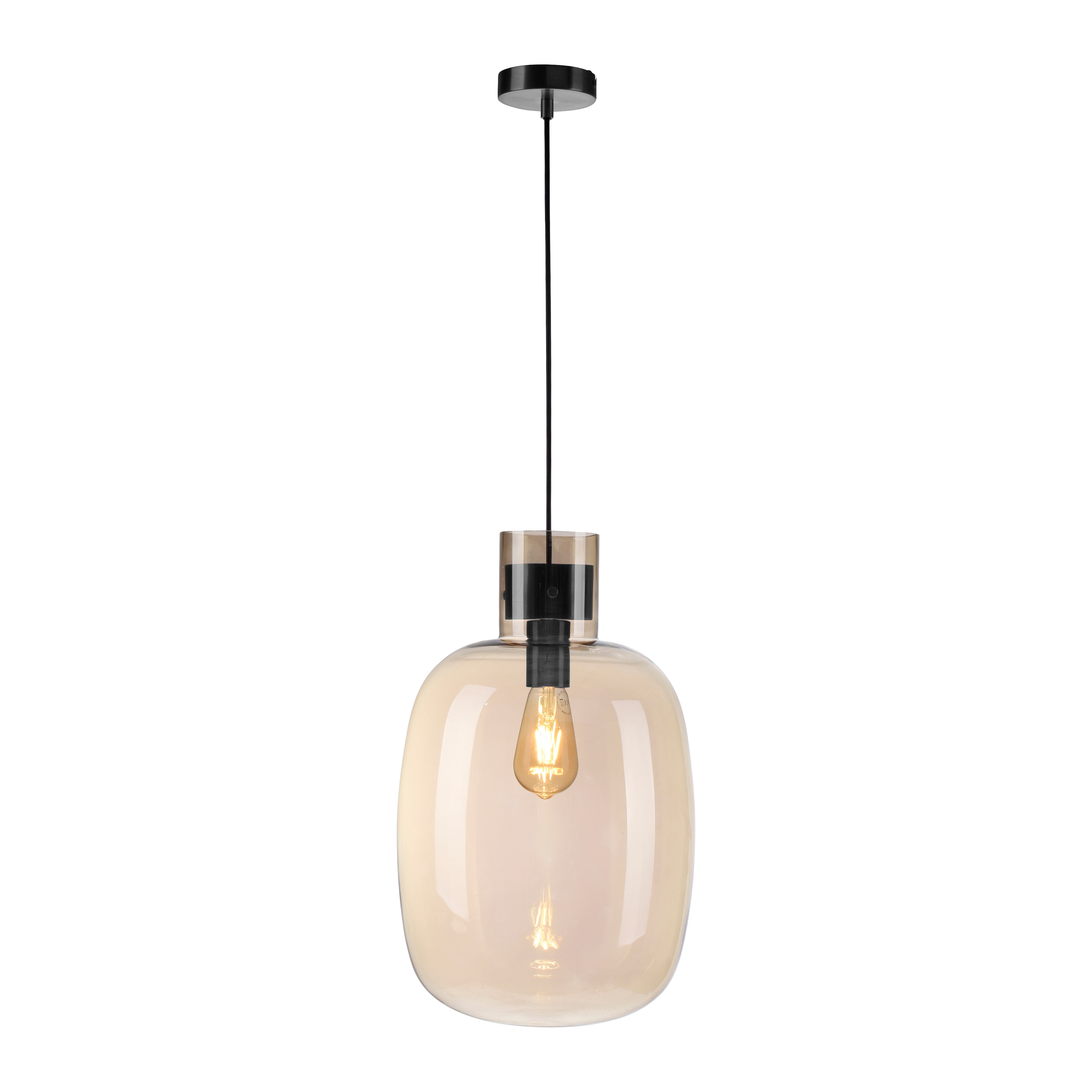 Pendelleuchte PAUL NEUHAUS "SHITAKE", gelb (amber), Leuchten, 1, Ø 30, 1, Ø:30 Image