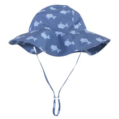 Hudson Baby Infant and Toddler Boy Sun Protection Hat, Dark Blue Whale, 2T-4T - Dark Blue Whale