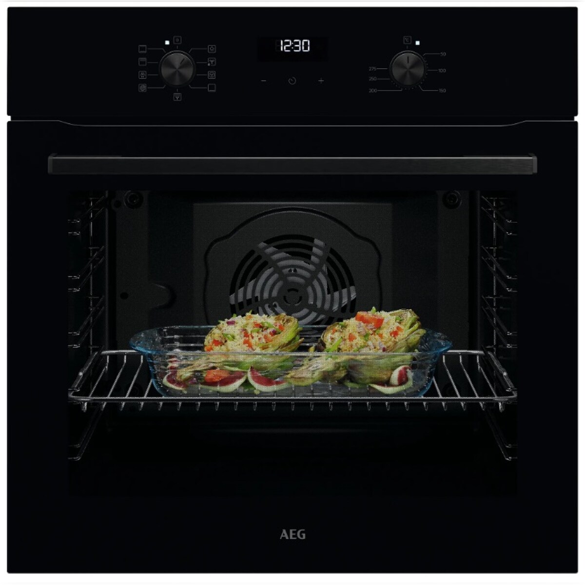 AEG 5000 SurroundCook® / Einbaubackofen / Aqua-Reinigungsfunktion / Schwarz NBU5A20SK Image