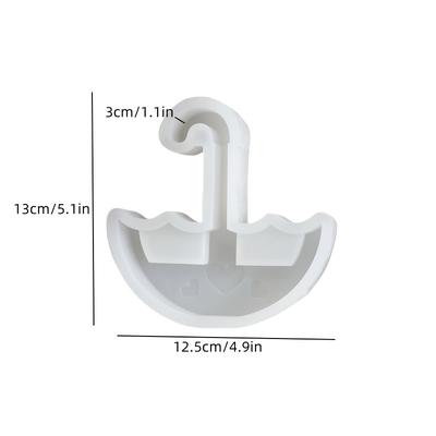 TEMU 1pc Dnejiu Silicone Resin Casting Mold, Umbrella Flower Vase Epoxy Mold, Diy Gypsum Ornament Crafting Mold, Home Decor Supplies, No Electricity Needed, Hybrid Shape, Dnejiu Image