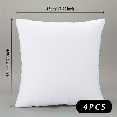 TEMU Simple White, Pillow Core 4pcs Combination Pack, Soft And Comfortable, Fine , Multiple Sizes From, Suitable For , Suitable For Bed Pillows, Sofa, Leisure Chairs, Office, Etc Image
