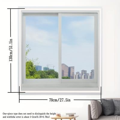 TEMU Anti- Window Screen Mesh - , No Drilling Required, Removable & Washable, Invisible Thickened Polyester Mesh For Home Use, Fits Frames, Prevents & Bugs, Repellent Image