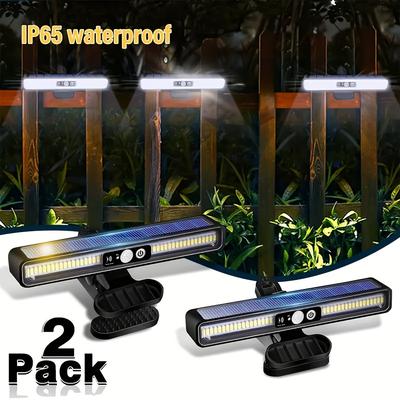 TEMU 2pcs -on Outdoor Lights With 3 Adjustable Motion Sensor Safety Light Removable Installation, Suitable For Fence, Wall, Garage, Patio Umbrella Shade - Multifunctional Wall Lamp | Solar Lights Image
